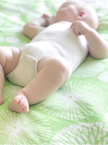 OrganicEra Bio-Trikotstrick-Babydecke, Ringe (80 x 90 cm) in Green