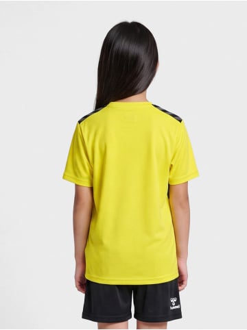 T-Shirt Hmlauthentic Kinder in BLAZING YELLOW/TRUE BLUE