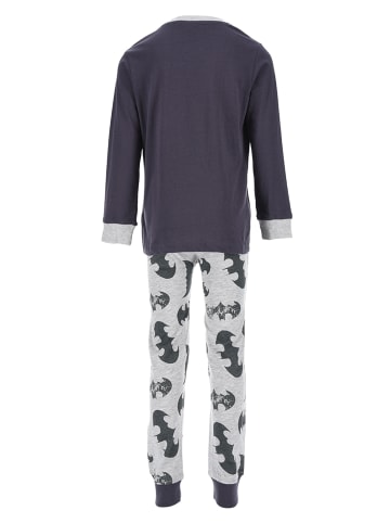 2tlg. Outfit: Schlafanzug Langarmshirt und Hose in Grau