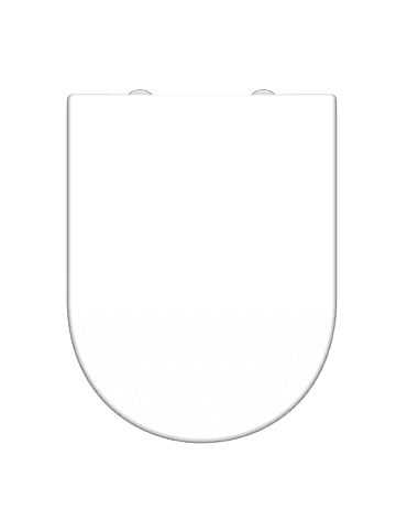 Duroplast WC-Sitz WHITE, D-Form, mit Absenkautomatik und Schnellverschluss