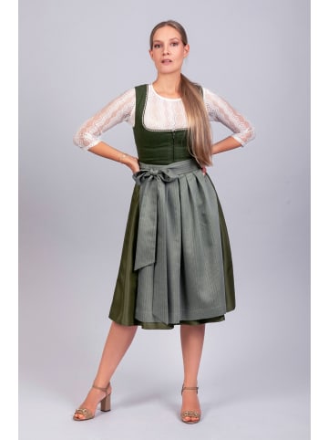 Midi Dirndl Anni Leinen in grün