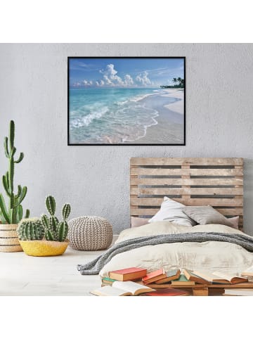Bilder mit Rahmen Strand in Blau