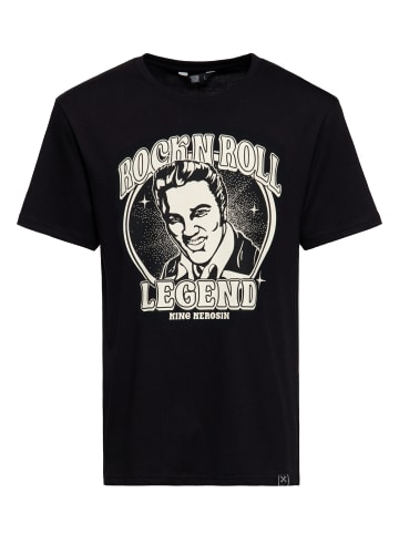 King Kerosin T-Shirt Rock 'n' Roll Legend in schwarz