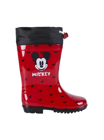 Disney Mickey Maus Wasserdichte Stiefel Regenstiefel Gummistiefel in Rot