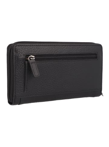 Sina Geldbörse RFID Schutz Leder 19 cm schwarz