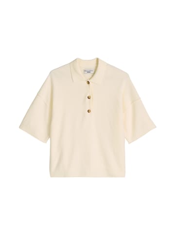 Strick-Poloshirt regular in Creamy White