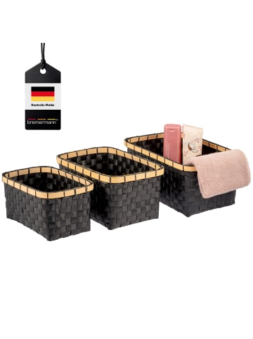 Aufbewahrungskörbe 3er Set schwarz