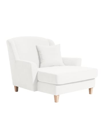 SESSEL XXL Karil Bezug Veloursstoff Buche natur / creme