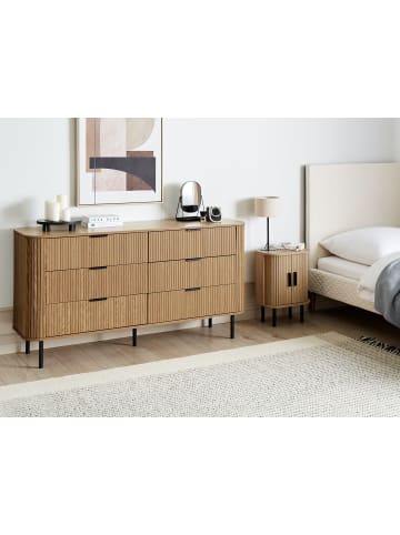 Kommode BRADLEY in Braun/Schwarz - (W) 153 x (H) 81 x (L) 47 cm
