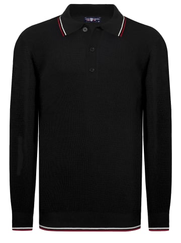 Pullover Mit Polokragen in Schwarz