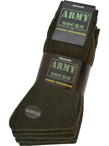 10 Paar Outdoor-Socken ARMY in Oliv