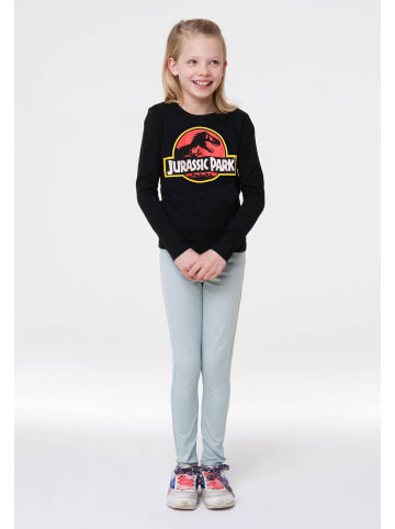 Langarmshirt Jurassic Park Logo in schwarz