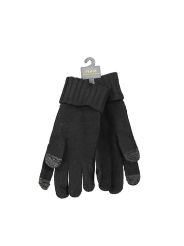 Schwarz Herren Handschuh aus Wolle