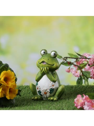 Gartenfigur Frosch Rosie Tierfigur für Beet Gartendeko H: 16cm in grün