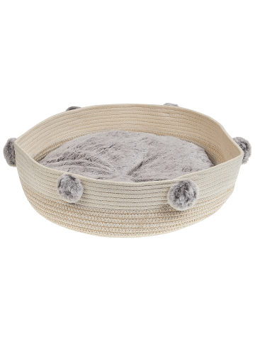 Tierbett ORTACA in Beige/Weiß - (W) 44 x (H) 10 x (L) 44 cm