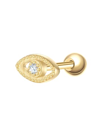 Piercing Allsehendes Auge aus Sterling Silber mit Zirkonia in gelbgold