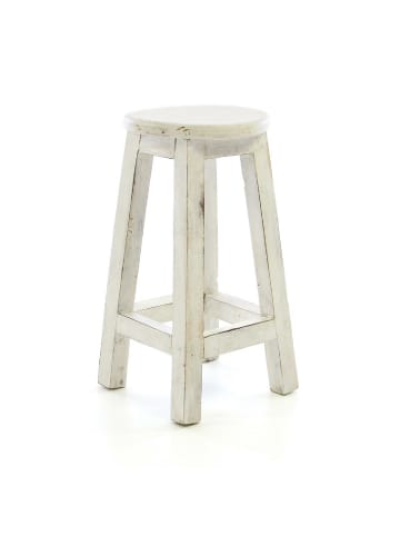 Vintage Hocker weiß in Weiß