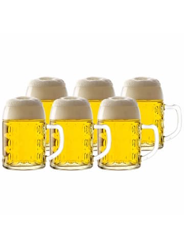 6er Set Bierkrüge Kaiser in Transparent 0,5 Liter