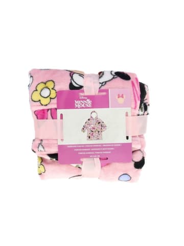 Disney Minnie Mouse Kapuzendecke Fleece Kuscheldecke mit Kapuze in Rosa