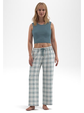 Lange-Hose Zamora in grün-mittel-Karo