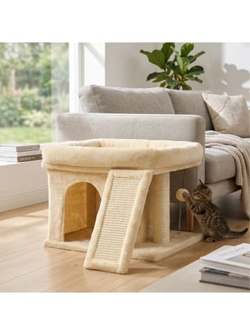 Kratzbaum in Beige - (B)54 x (H)38,5 x (T)45 cm