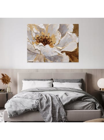 Leinwandbild Blumen in Braun