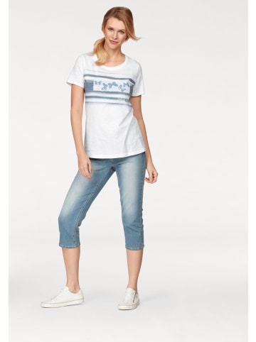 Caprijeans in blue-bleached