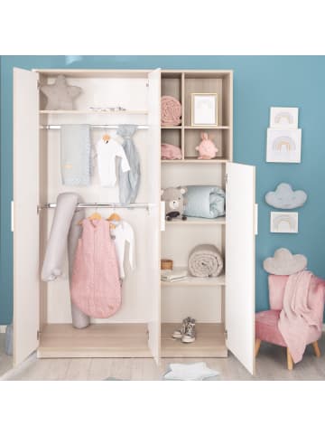 Kleiderschrank Olaf 3-türig mit Regal fürs Baby- & Kinderzimmer