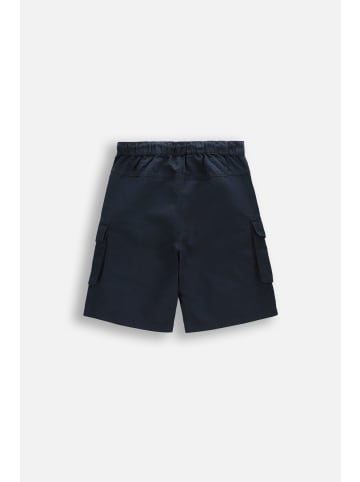 Leinen-Shorts in dunkelblau