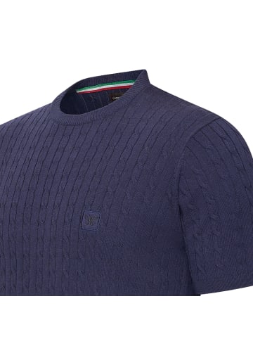 Tee SS Loreto Cable Knit in Blau