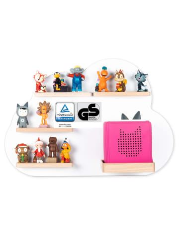 Regal Holz Wolke Kinder Toniebox Tonies Figuren in Weiß