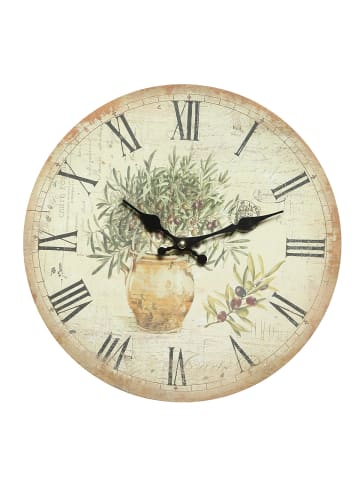 Oliven Wanduhr 28 cm