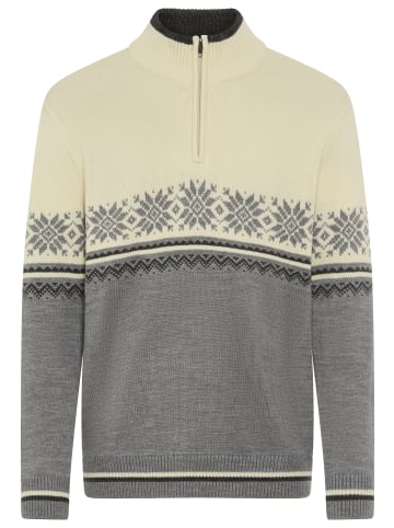 Troyer in offwhite- grau melange