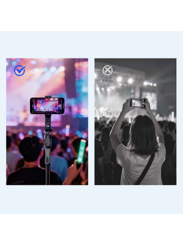 SPM175 Selfie-Stick Stativ () für Smartphone-Kameras, 360°-Drehung, Bluetooth