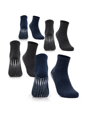 4er Pack Stoppersocken Andi in Schwarz-Blau