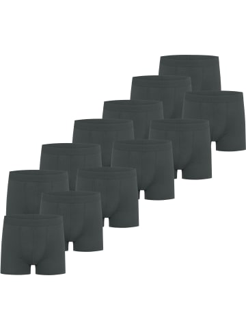 12 Herren Viskose-Boxershorts in Anthrazit