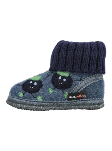 Hausschuhe HÜTTENSCHUH BLAUBEERE Schwarz/Blau