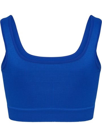 Sport-BH "Pulse Seamless Rib Bra" in Blau
