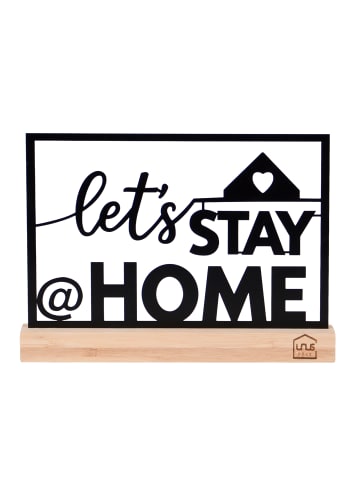 Deko Aufsteller Let’s Stay Home in Schwarz