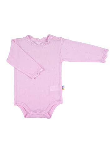 Body langarm Merinowolle/Seide in prime rose