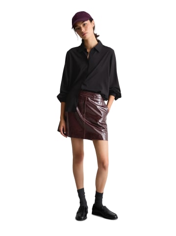 Viskose-Bluse regular in Schwarz