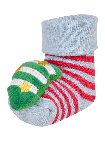 Baby Rasselsocken Tannenbaum in bleu