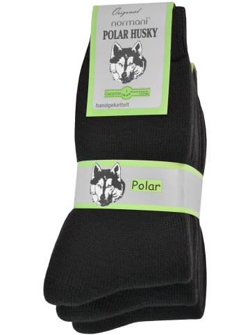 3 Paar Vollfrottee-Wintersocken in Schwarz