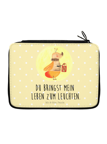 Federmappe Glühwürmchen mit Spruch in Gelb Pastell