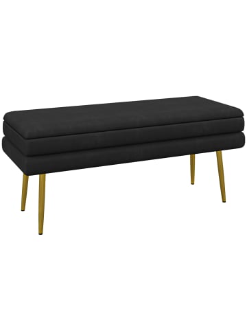 Sitzbank in Schwarz 100L x 37,5B x 42H cm
