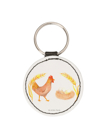 Anhänger Huhn Stolz ohne Spruch in Weiß