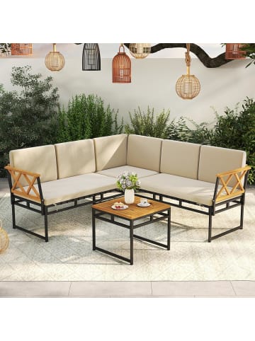4 tlg. Gartenmöbel Set in Beige