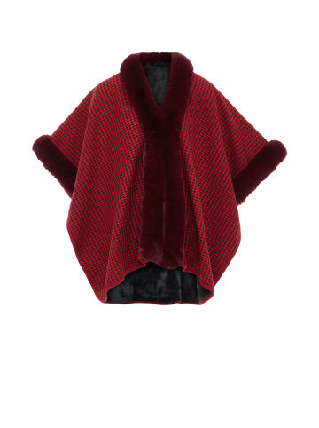 Damen Poncho in Rot