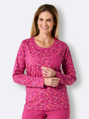 Schlafanzug-Shirt in fuchsia-bedruckt