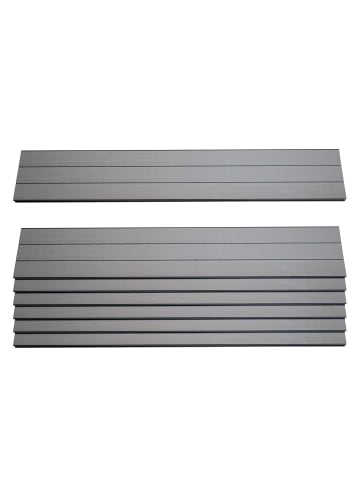 7er Set Latten für WPC-Sichtschutz Savoie, 90cm, grau